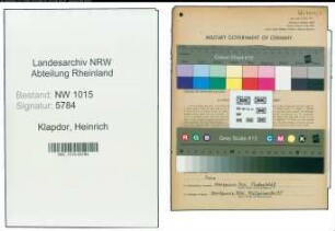 Entnazifizierung Heinrich Klapdor , geb. 28.04.1911 (Gastwirt)