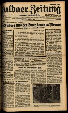 Ausgabe vom Montag, den 28. Oktober 1940.