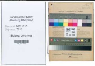 Entnazifizierung Johannes Biefang , geb. 28.12.1909 (Ingenieur)