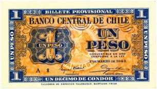 Geldschein, Peso, 3.3.1943