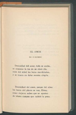 El amor : (De un solterón)