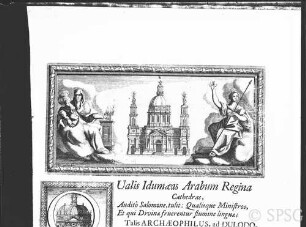 Berlin, Schloss Berlin, Plankammer, Skizze eines Domes, um 1698, Stich.