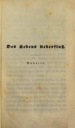 Ludwig Tieck's Gesammelte Novellen, 11. Des Lebens Überfluß. Der Dichter und sein Freund