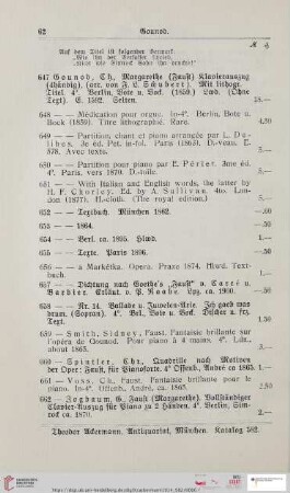 Gounod (Nr. 647 - 662)