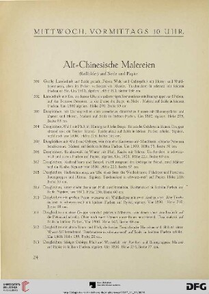 Alt-Chinesische Malereien (Nr. 301-324)