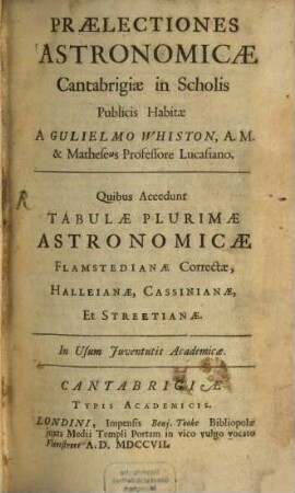 Praelectiones astronomicae
