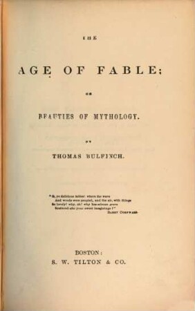 The age of fable or beauties of mythology