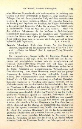 123-124 [Rezension] Govorov, Georgij V., Russische Frömmigkeit