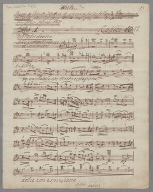 Repos de l'etude. 12 - 3 Potpourris; fl; HenK WoO 114/12 - BSB Mus.Schott.Ha 12612
