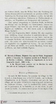 12: Hercule et Nessus. Peinture d’un vase de Ténée. Programme publié à l’occasion [...]