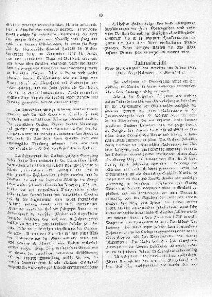 Jahresbericht über die Tätigkeit des Vereins im Jahre 1906