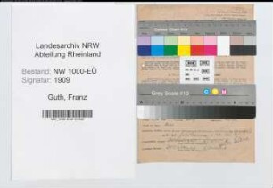 Entnazifizierung Franz Guth, geb. 20.08.1906 (Holzfaeller)