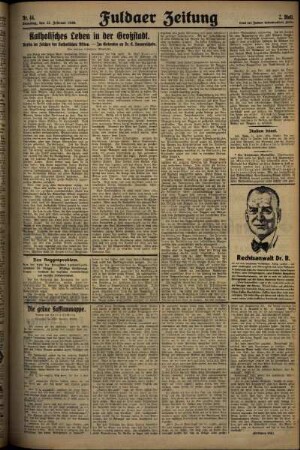 Zweite Ausgabe vom Samstag, den 22. Februar 1930.