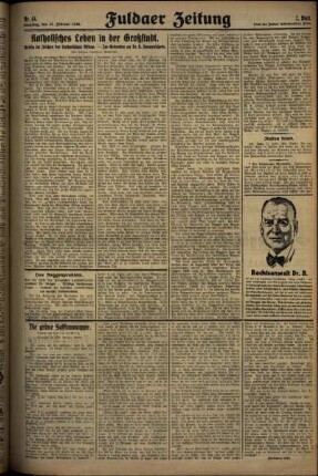 Zweite Ausgabe vom Samstag, den 22. Februar 1930.