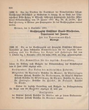109. Ministerial-Bekanntamchung, betreffend Wechsel in der Hauptagentur der Niederländischen Lebens-Versicherungs-Gesellschaft zu Amsterdam