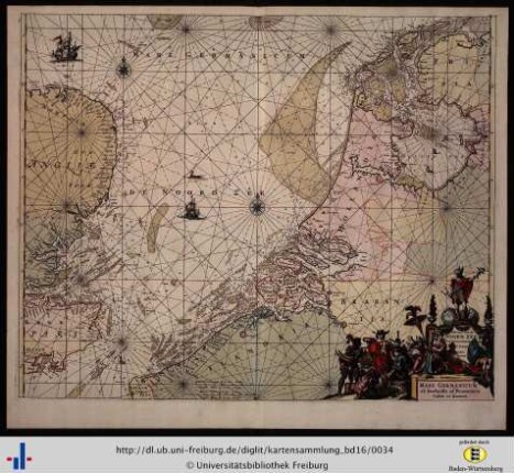 Mare Germanicum ab Amelandia ad Promontoria Caleti et Doverae. Pascaert van de Noort-Zee van Ameland tot de Hoofden.