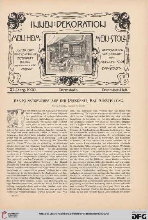 Das Kunstgewerbe auf der Dresdener Bau-Ausstellung