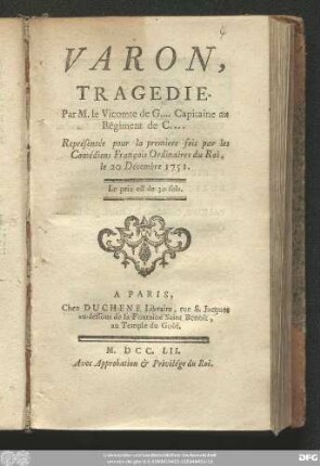 Varon : Tragedie