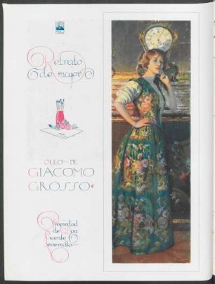 Retrato de mujer : Óleo de Giacomo Grosso, propiedad de Don Vicente Severatto