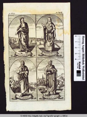 Die Heiligen St. Greg. Thau, St. Dionys. Alex, Eusebius und St. Athanasius.