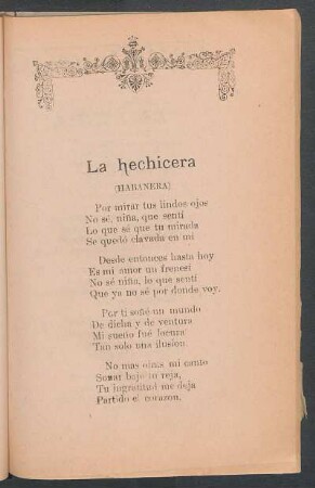 La hechicera : (Habanera)