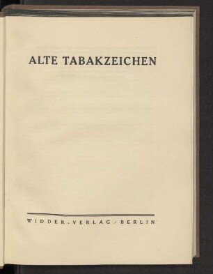 Alte Tabakzeichen