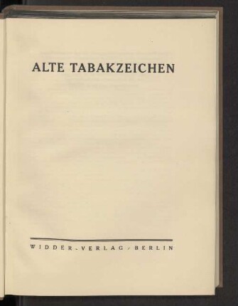 Alte Tabakzeichen