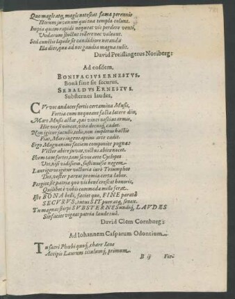 Ad Iohannem Casparum Odontium.