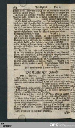 Die Epistel St. Jacobi.