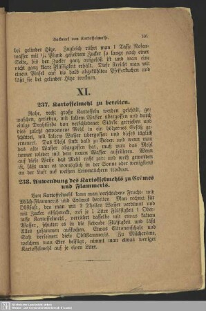 XI. Kartoffelmehl