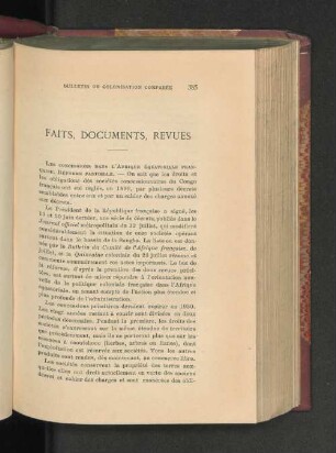 faits, documents, revues