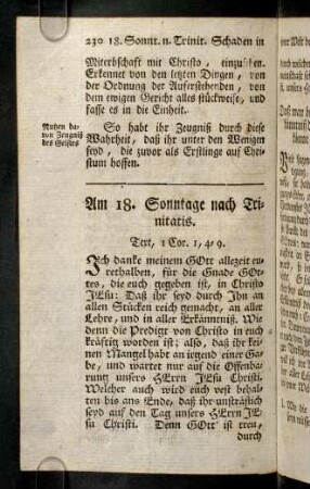 230-244, Am 18. Sonntage nach Trinitatis