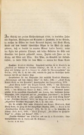 Ernst Moritz Arndt, der deutsche Reichsherold : Biogr. u. Charakteristik