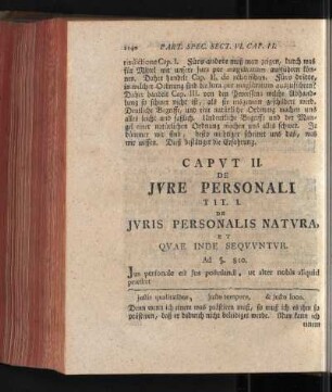 Caputt II. De Iure Personali