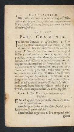 Incipit Pars Communis.