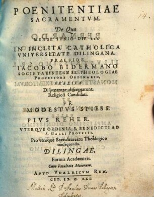 Poenitentiae Sacramentvm