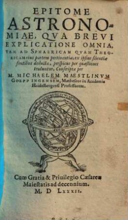 Epitome astronomiae