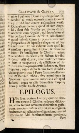 203-206, Epilogus