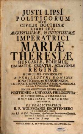 Politicorum sive civilis doctrinae libri sex