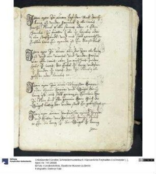 Schneidermusterbuch: Käysserliche Freyhaitten d schneyder [...]