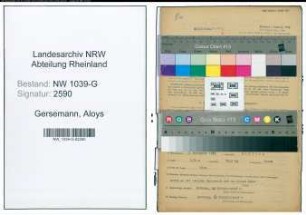 Entnazifizierung Aloys Gersemann , geb. 01.11.1913 (Lehrer)