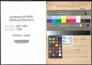 Entnazifizierung Josef Schoen , geb. 02.07.1914 (Verw.Inspektor)
