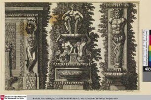 [Grotte mit einem Brunnen; Éléments de décor pour des grottes de rocaille]