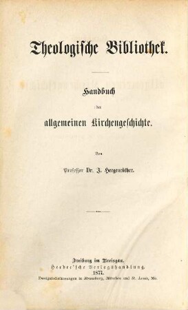 Handbuch der allgemeinen Kirchengeschichte, 2