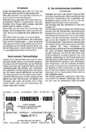 III. Die einheimischen Amphibien : (Fortsetzung)