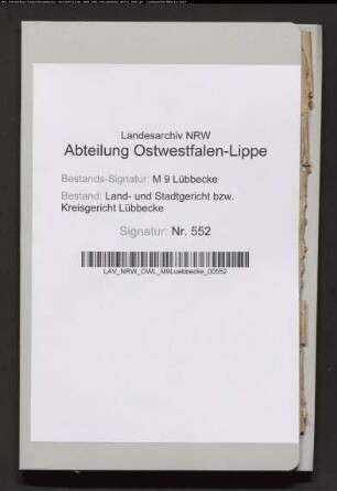 Erblasser: Hein, Friederike Charlotte, geb. Horstmann: