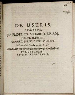 De. Usuris.