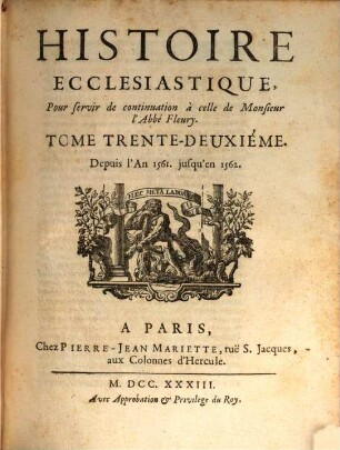 Histoire Ecclesiastique, 32. Depuis l'An 1561. jusqu'en 1562