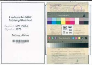 Entnazifizierung Alwine Bettray , geb. 02.04.1907 ()