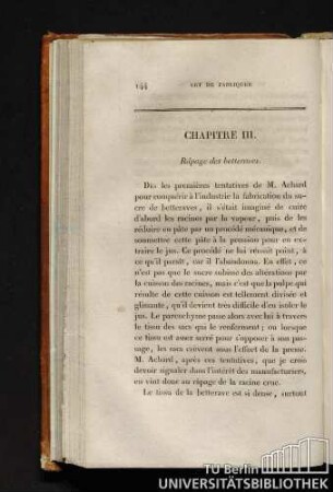 CHAPITRE III. Râpage des betteraves.